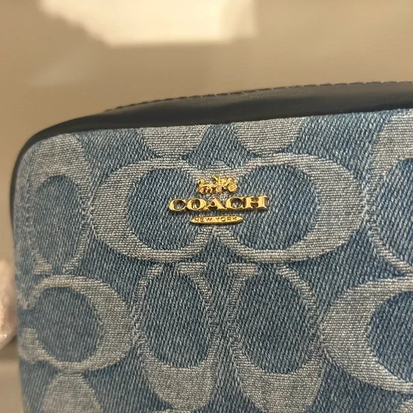 Coach Denim Pouch Wristlet - Picture 8 of 9